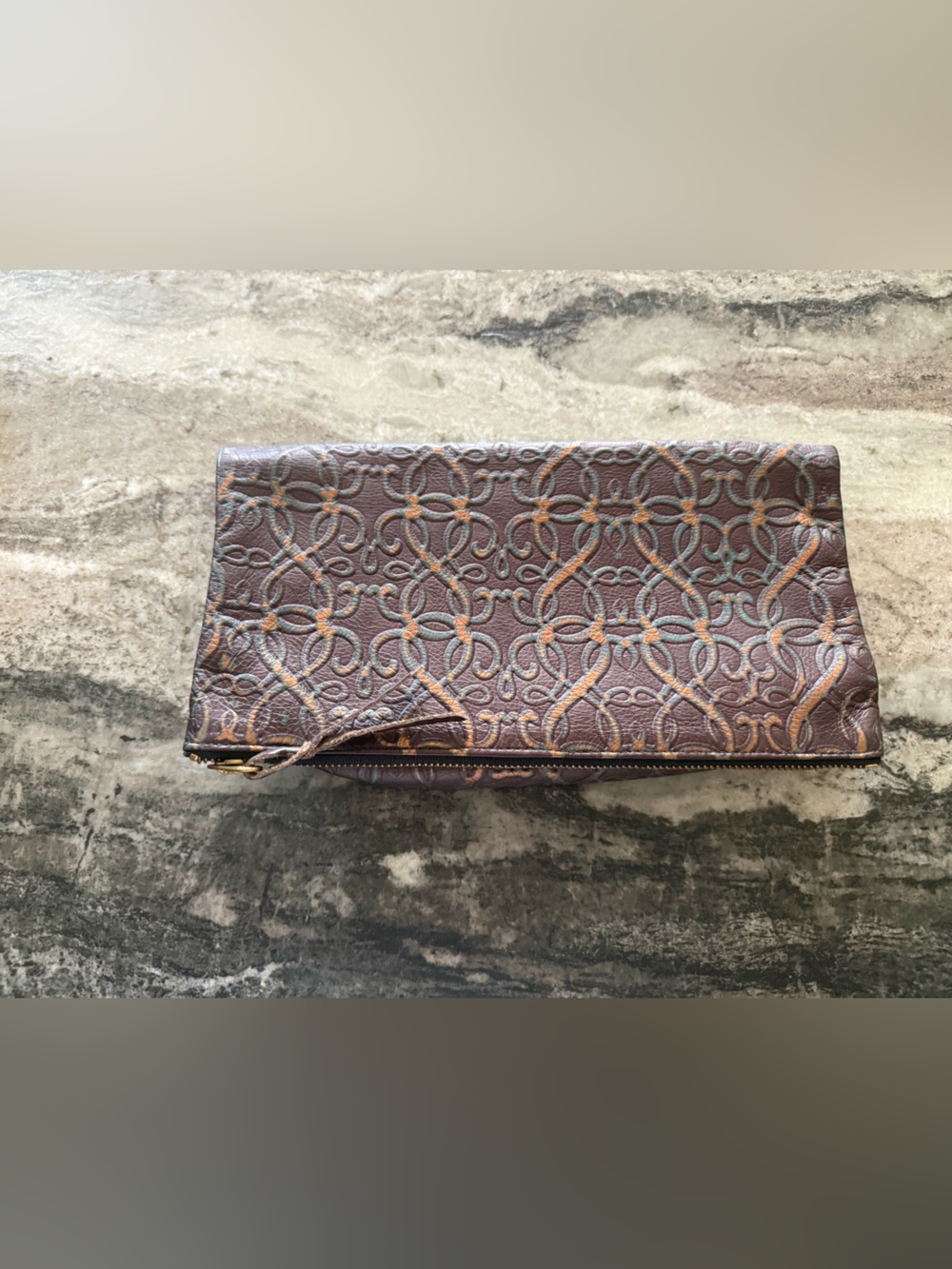 Alex and Ani Gabriel Foldover leather Clutch